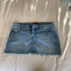Vintage denim mini skirt